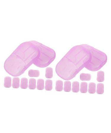 Sosoport 30 Boxes Portable Travel Soap Kids Soap Portable Soap Slices Small Soap Slice Travel Soap Slices Soap Violetx2pcs 7.00X4.50X1.50CMx2pcs