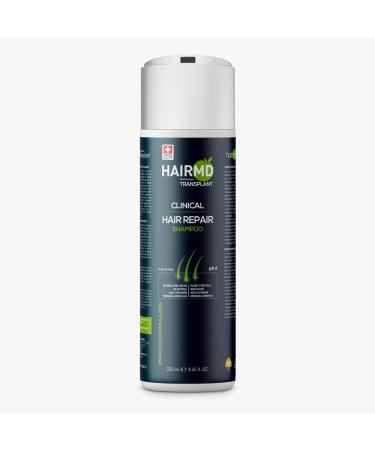 HairMD Transplant Clinical Repair Shampoo - 250ml Biotin Shampoo for Hair Growth - Advanced Regrowth Formula - Protects Post-Transplant Scalp - Reduces Itching and Redness - Prevents Hair Loss 8.45 Fl Oz (Pack of 1)