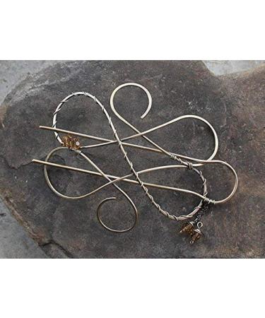 Silver Celtic Hair Clip - Large Metal Hair Fork for Long Thick Hair - Women's Christmas Gift - Buy Online on GoSupps.com