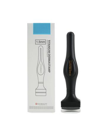 KOI BEAUTY Derma Stamp for Hair and Beard Growth for Women and Men Derma Roller 1.5mm with 175 Titanium Needles Professional Microneedling Pen Dermastamp for Face Body and Scalp Care at Home