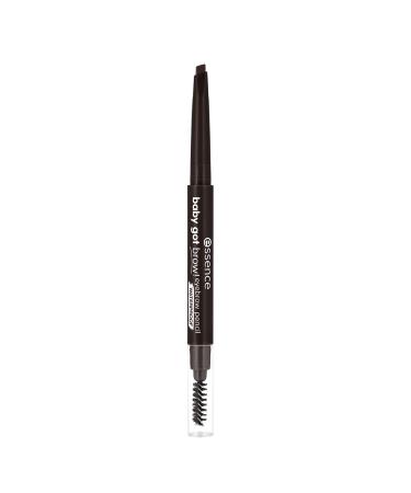 essence | Baby Got Brow! Eyebrow Pencil | Long Lasting & Waterproof with Spoolie | Vegan, Cruelty Free, Formulated without Parabens, Preservatives, Oil & Alcohol (30 | Dark Brunette)