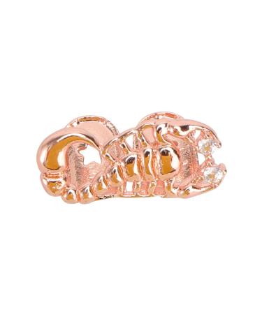 NOLITOY 1pc Scorpion Single Braces Fashion Clothing Halloween Party Fake Teeth Halloween Style Dentures Male 2X1cm Golden