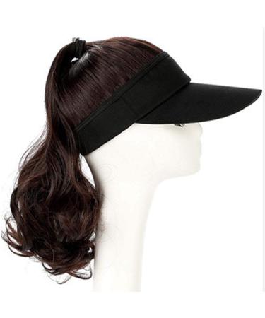 YEKEYI Outdoor Hat Wig with Ponytail | Black Wavy Women's Baseball Cap with Hair | Brown Black Coffee - Buy Online on GoSupps.com