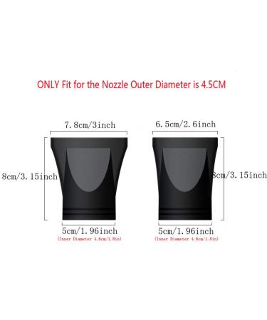 2PCS Black Plastic Salon Hair Dryer Drying Concentrator Hood Cover - Fits Nozzle 4.5CM - Buy Online on GoSupps.com
