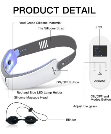 Aimanfun Intelligent Remote Control Sliming Facial Lifting Belt - Red Blu-Ray Firming Face Slimming Instrument for Portable V-Face Lift - Buy Online on GoSupps.com