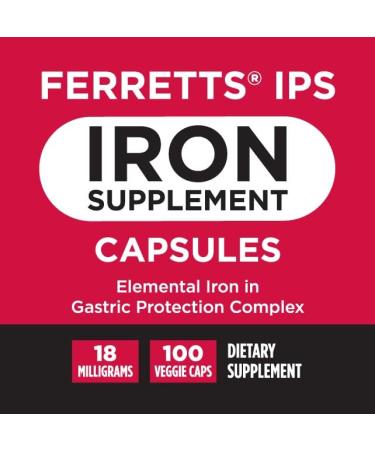 Ferretts IPS Iron Capsules 100 - High Absorption Iron Supplement - Buy Online on GoSupps.com