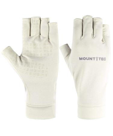 MOUNT TEC Unisex UV Protective Fingerless Gloves UPF 50+ Summer Sun Glove for Outdoor Fishing Cycling Hiking Driving Kayaking Beige Small - Buy Online on GoSupps.com