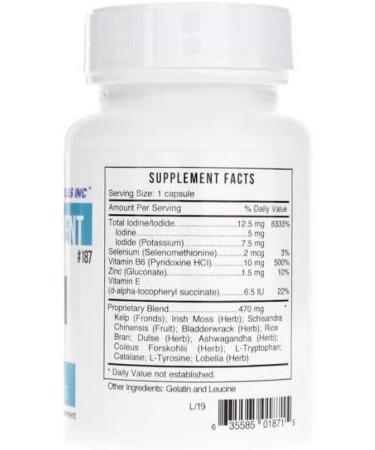 Systemic Formulas Bio Nutriment TMI Thyroid Metabolism + Iodine 60 Capsule #187 - Iodine Supplement for Thyroid Support in Women and Men - Kelp Iodine Pills - Buy Online on GoSupps.com