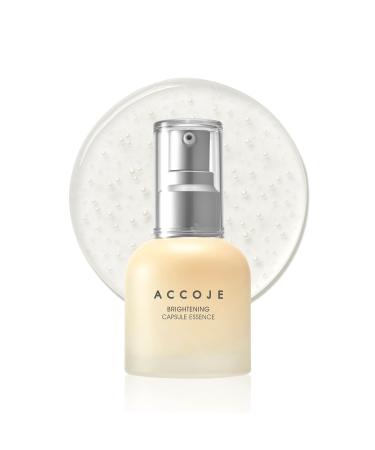 ACCOJE Brightening Capsule Essence 50 ml / 1.69 fl oz Lightweight K-Beauty Essence with Korean Jeju Botanicals for Radiant Even-Looking Skin