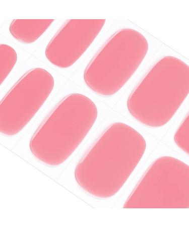 DANNI & TONI 28 Stickers Semi Cured Gel Nail Polish Strips Gel Nail Stickers Solid Colour(Sweet Divine) Pink Salon-Quality Gel Nail Polish Strips Manicure Stickers Set Sweet Divine a