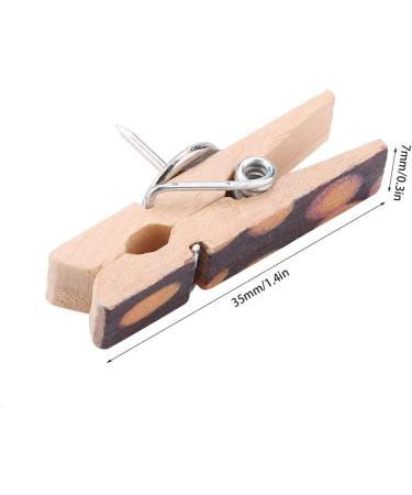 Tyenaza 50pcs Mini Natural Raw Wood Clips - 35x7mm Craft Decoration Clips for Photos & Clothes - Ideal for DIY Projects - Buy Online on GoSupps.com