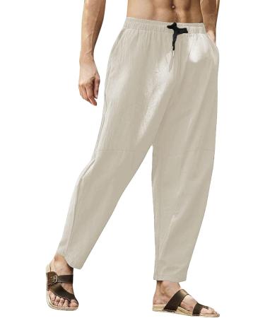 Men's Spring/Summer Dress Pants for Big Thighs - Beige, 4X-Large - Buy Online on GoSupps.com