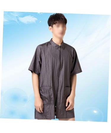 FRCOLOR Clothing Hair Dye Salon Robes for Customers Hair Dyeing Clothing Bags Bags Work Vest Apron Hair Treatment Hair Dye Short Sleeve Spa Jacket Shirt Work Clothing Men - Buy Online on GoSupps.com