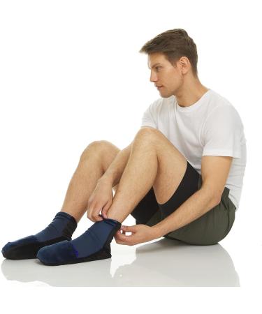 FOMI Hot Cold Therapy Gel Ice Socks (Blue, Large) - Cooling Wrap for Swollen Feet & Foot Pain - Buy Online on GoSupps.com