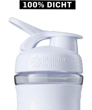 BlenderBottle SportMixer Tritan - BPA Free Protein Shaker & Water Bottle | Fitness Shakes - Fashion White - Buy Online on GoSupps.com