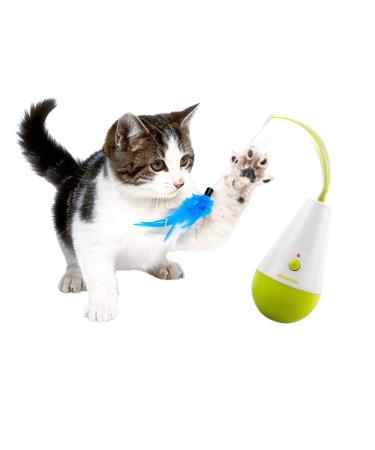 ALL FOR PAWS Cat Toys Interactive,Cat Feather Toys,Automatic Cat Toy,Cat Wand Toy,Culbuto Feather,Kitten Toys,Catnip Toys,Fun Stuff,Pet Toys