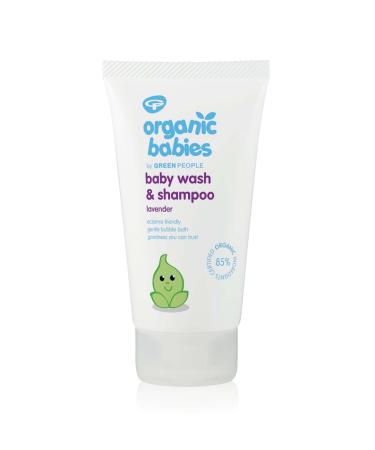 Green People Organic Babies Lavender Baby Wash & Shampoo 150ml | Natural & Organic Baby Bath Products | Lavender Scented Baby Bubble Bath | SLS Free & Paraben Free | Vegan Cruelty Free Lavender 150 ml (Pack of 1)