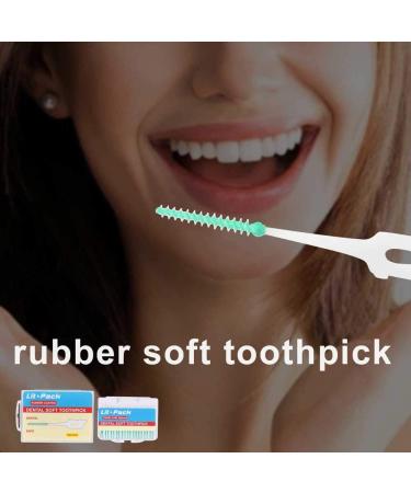 Silicone Dental Picks & Interdental Brushes - Soft Toothpicks for Oral Hygiene | 240 Count with 2 Travel Cases & Refill - Buy Online on GoSupps.com
