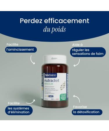 NaturAvignon Nutradiet Slimming Laboratory | Powerful and Effective Carob Slimming | Silhouette Elimination Detox Natural Hunger Cutting | Supports Weight Loss Projects | 90 Capsules - Buy Online on GoSupps.com