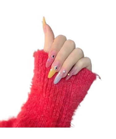 Temperament Manicure Spice Girl wears a new summer student sweet and cool fake nails Manicure by hand.(XS)