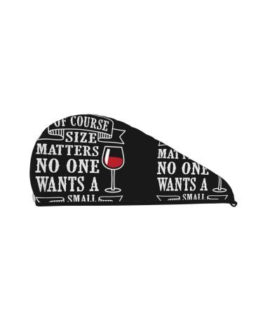 Wine Funny Microfiber Hair Towel Soft Super Absorbent Hair Towel Wrap for Women Coral Velvet Quick Dry Hair Cap for Long Curly and Thick Hair