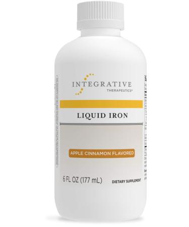 Integrative Therapeutics Liquid Iron - with Vitamin B12 and Folic Acid - Iron Supplement - Apple Cinnamon Flavored - Gluten Free - Dairy Free - Vegan - 6 fl oz