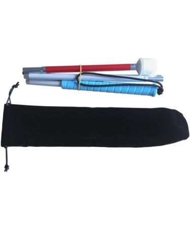 Aluminum Mobility Folding White Cane for Vision Impaired and Blind People (folds down 4 sections) (115 cm (45.3 inch) Blue Handle) 115 cm (45.3 inch) Blue Handle - Buy Online on GoSupps.com