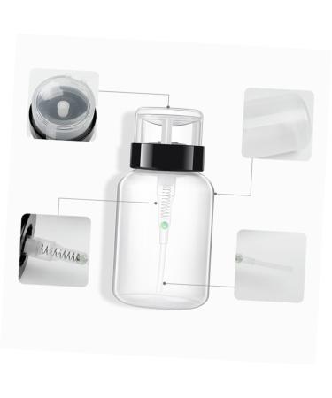 Beatifufu Set of 6 Squeeze Bottles for Nail Polish Remover 200ml Squeezable and Lockable for Makeup Remover and Toner Under-Neck Black