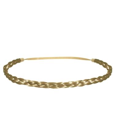 Mia Thin Braidie  Braided Synthetic Hair Headband on Elastic Rubber Band Hair Accessory for Women  Teens  Girls  Work - Blonde