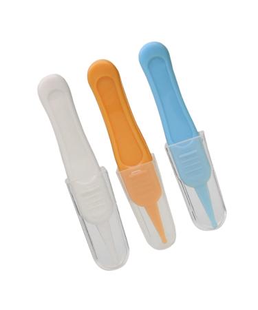 Healvian 3pcs Baby Nose Cleaning Tools Plastic Tweezers Toddler Booger Nose Baby Booger Baby Booger Clip Nose Cleaning Tweezer Baby Booger Tweezer Nose Tweezer Remover Detergent Ear Nose