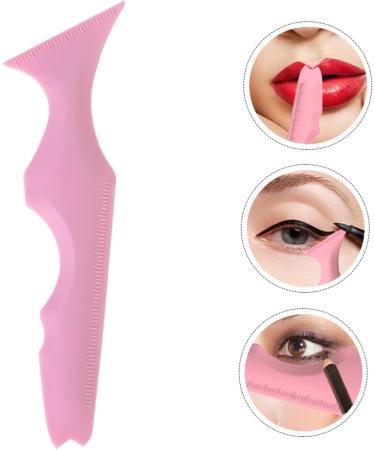 WOONEKY Silicone Beauty Ruler Tape Silicone Mold Mascara Shield Guard Mutitool Travel Make up Pink Stencil 15X4.15CM Pink - Buy Online on GoSupps.com