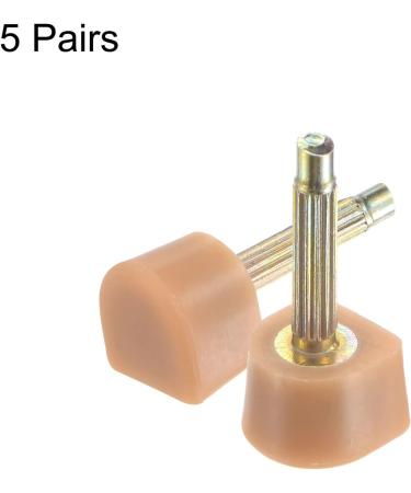 HARFINGTON 5 Pairs TPU High Heel Tips - Replacement Tap Caps for Women - 2.4mm Pin 7x7mm U-Shape Heel Repair Caps in Beige & Gold Tone - Buy Online on GoSupps.com