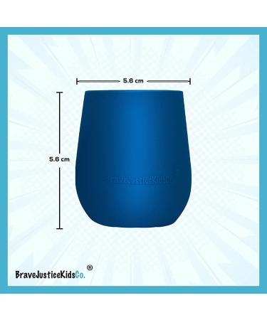 BraveJusticeKidsCo. Silicone Baby-Led Weaning Drinking Cups (2 pack, Blue Fusion) - Buy Online on GoSupps.com
