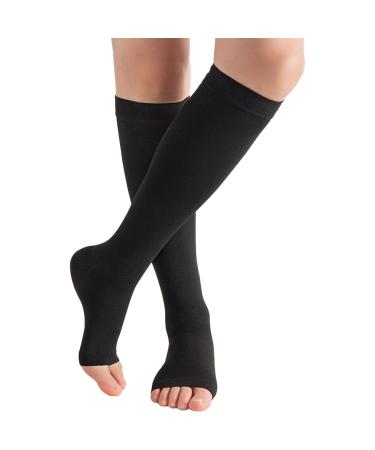 Medical compression stockings graded support support stockings women & men anti -drombo compression stockings thrombosis socks for varicose veins edema black l