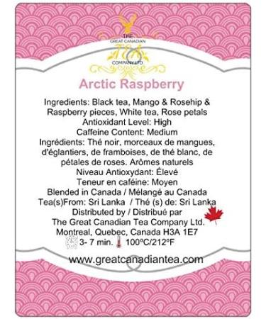 The Great Canadian Tea Company Ltd - Black Tea - Loose Leaf Tea - Arctic Raspberry 50 g- Delicious either hot or Iced - Buy Online on GoSupps.com