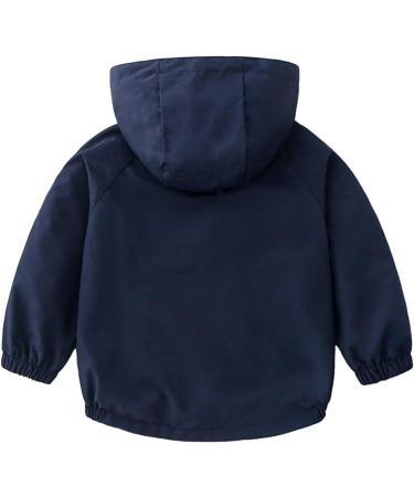 Famuka Baby Boys Hooded Windbreaker Jacket - Toddler Outwear, Navy, 3 Years - Buy Online on GoSupps.com