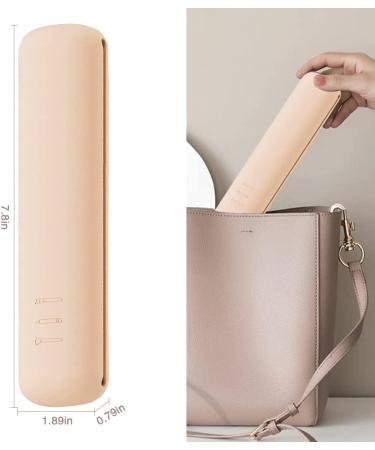 Silicone Travel Makeup Brush Holder - Portable & Dustproof Organizer for Makeup Brushes - Pink - Buy Online on GoSupps.com