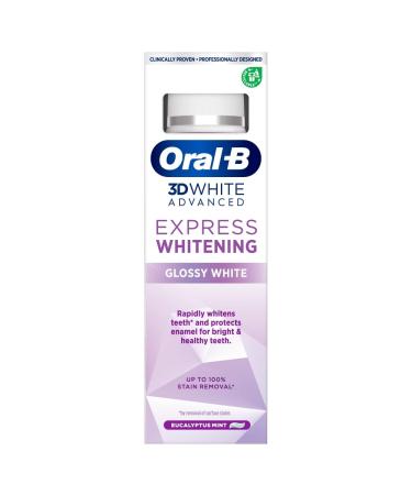 Oral-B Oral-B 3D White Advanced Toothpaste Express Whitening Bright White 75 ml Teeth Whitening & Stain Removal Eucalyptus Flavour
