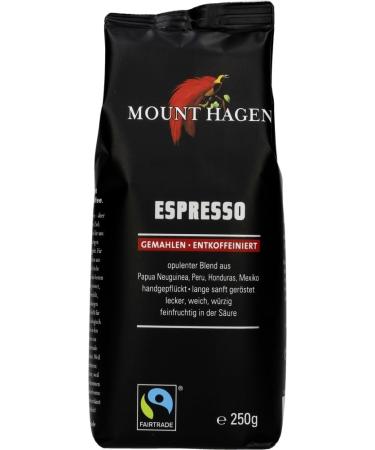 Mount Hagen Bio espresso ground and decaffeinated 2 x 250 g - Buy Online on GoSupps.com