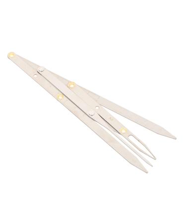 TOVINANNA Eyebrow Tools 3 Pcs Second Generation Scale Makeup Caliper Microblading Caliper Molds Stainless Steel Set Bagged 25x5x0.6cmx3pcs Silverx3pcs
