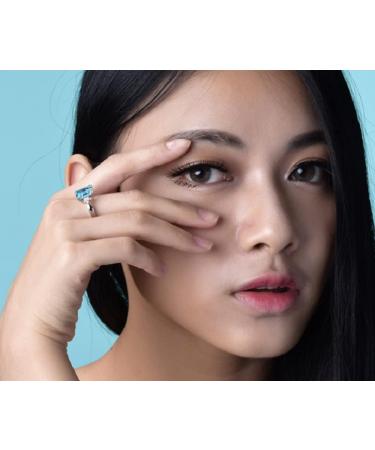 925 Silver Sapphire Square Blue Gemstone Ring CZ Zirconia Diamond | Size 8 - Buy Online on GoSupps.com