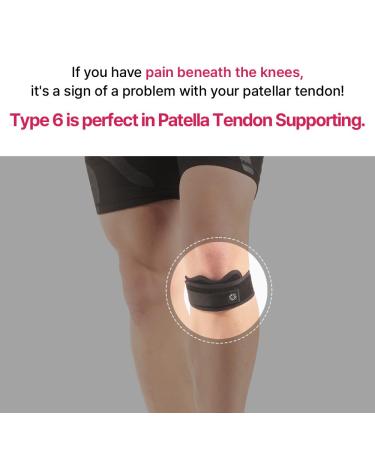 Wide & Soft Patella Strap Knee Brace - Fast Recovery & Muscle Fatigue Relief - Adjustable for All Exercises (Right - Buy Online on GoSupps.com