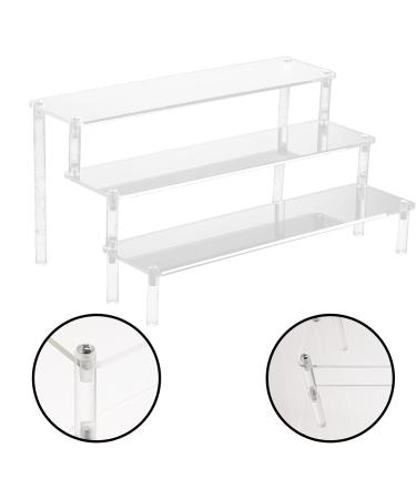 Acrylic Shelf 1pc Three-Layer Display Rack Jewelry Holder Utensil Holder Multi-Layer Desktop Organizer Ladder Cake 30X21X15CM - Buy Online on GoSupps.com