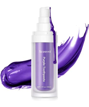Purple Toothpaste for Teeth Whitening: Dental Pasta Blanqueadora Tooth Color Corrector Gel for Adults - Stain Removal Toothpaste