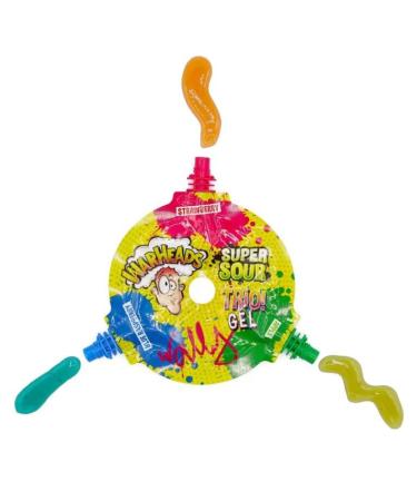 Warheads Super Sour Trio Gel Blue Raspberry Apple Strawberry 51g Original from USA
