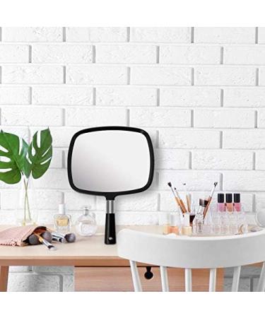 Snowflakes Hand Mirror Large and Comfy Handheld Mirror with Handle for Salon .(Black) - Buy Online on GoSupps.com