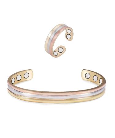 Magnetic jewelry set jewelry magnetic therapy copper bracelet for men and women arthritis can relieve pain and migraines to lose weight ...