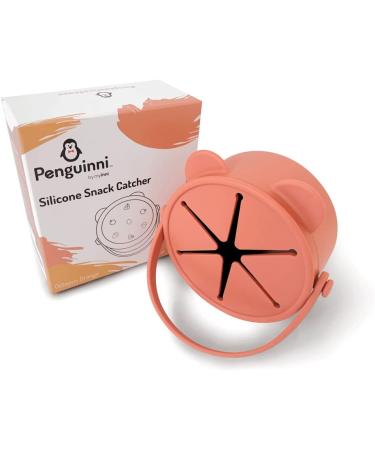 MYINNI Penguinni Spill Proof Snack Cup for Toddlers - Travel-Friendly with Lid | No Spill Snack Catcher with Bucket Handle | Octopus Orange - Buy Online on GoSupps.com