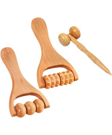 Lurrose 12 STK Hand Roller Massage Tools - Acupuncture & Foot Massage Rollers for Leg Arm & Face - Wood Therapy Set (x4 Medium Balls) - Buy Online on GoSupps.com