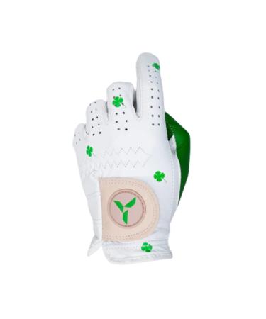 YATTA GOLF Men's Premium Left Hand Golf Glove  Comfortable, Durable, Precisely Cut, & True-to-Form Fit Cabretta Leather Golfing Glove Lucky Green Large